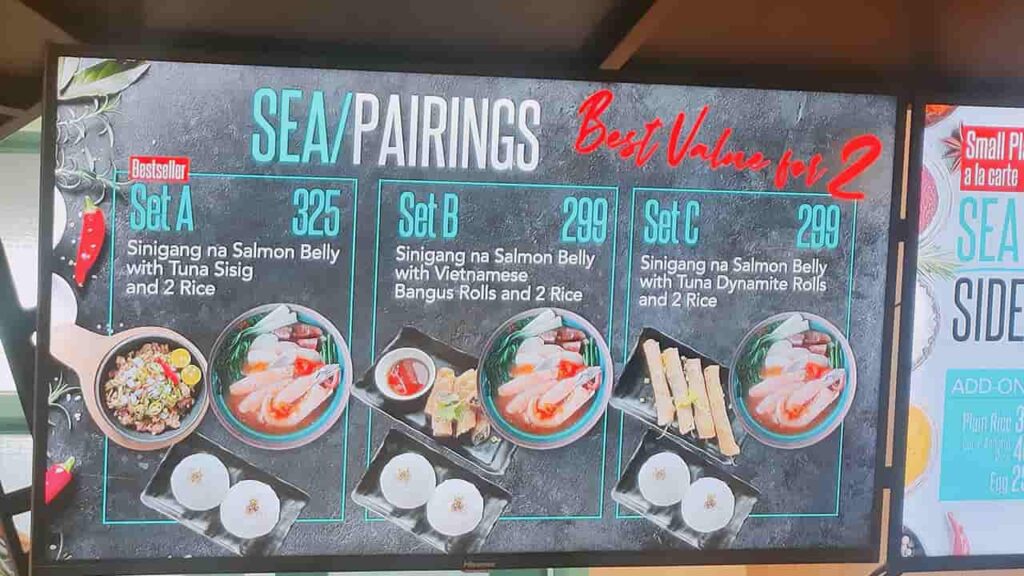 seasalt seafood restaurant, restaurant in moa (mall of asia)